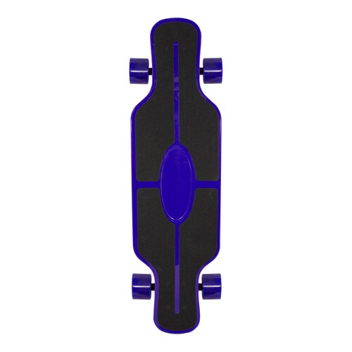 Patineta Longboard De Plástico Juvenil Con Lija 78 Cm Skate Azul