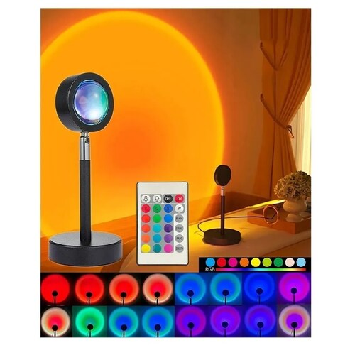 Lámpara Noche 3d Proyector De Mesa Fondo Para Fotografías Rainbow