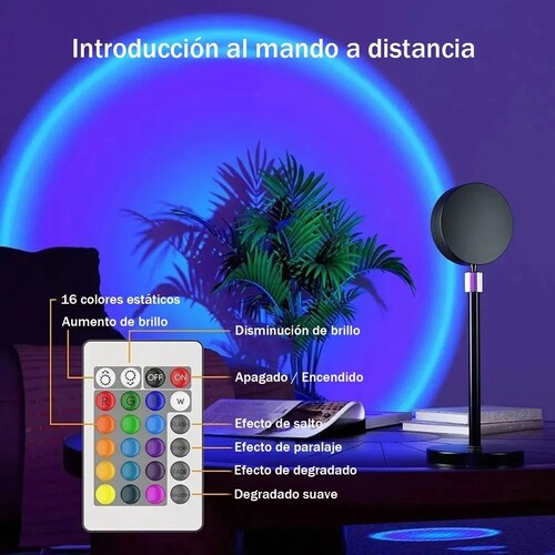 Lámpara Noche 3d Proyector De Mesa Fondo Para Fotografías Rainbow