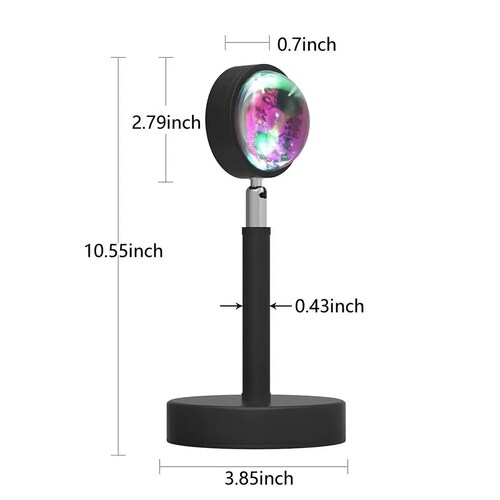 Lámpara Noche 3d Proyector De Mesa Fondo Para Fotografías Rainbow