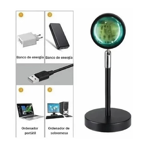 Lámpara Noche 3d Proyector De Mesa Fondo Para Fotografías Rainbow