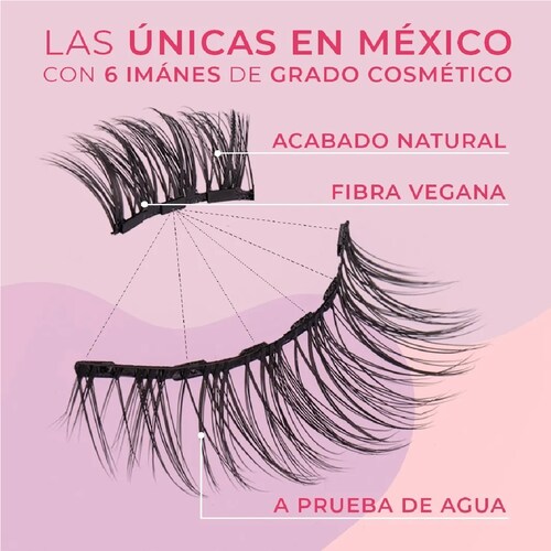 Kit De Pestañas Postizas 3d Magnéticas & Delineador De Ojos