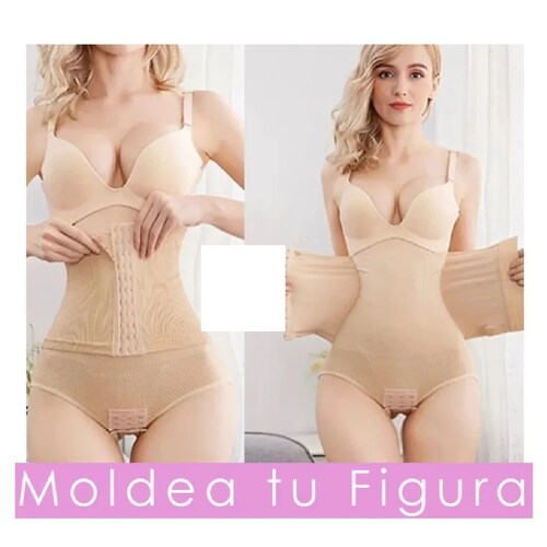 Panty Faja Calzón Levanta Pompa Doble Compresión Reductora Nude XL/ 2XL