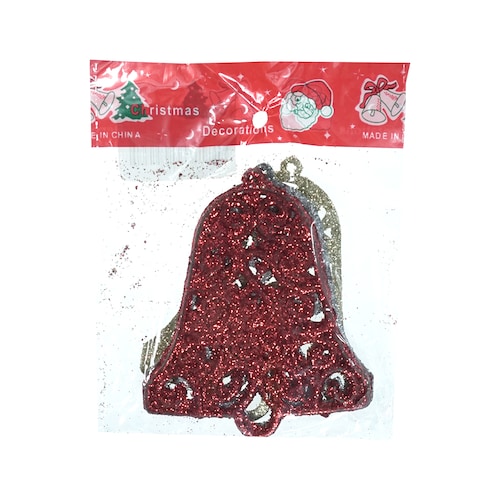 Campana Navideña Adornos Navideños Figura Campana 15 pzs 