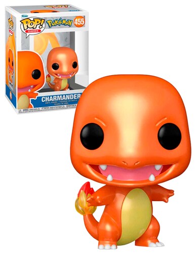 Funko Pop Charmander Metallico #455 Pokedex Kanto 004 Pokemon Anime Original