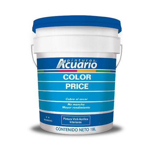 Pintura Color Price Color Amarillo Colonial 19 Lt Acuario VA81090