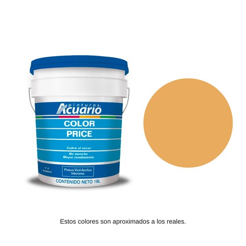 Pintura Color Price Color Amarillo Colonial 19 Lt Acuario VA81090