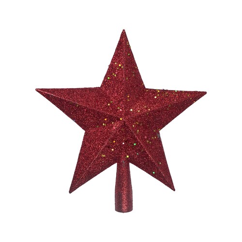 Estrella Para Arbol Navidad Diamantada 25 cm 