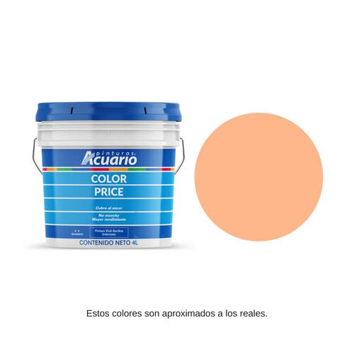 Pintura Color Price Color Salmón 4 Lt Acuario VA81140