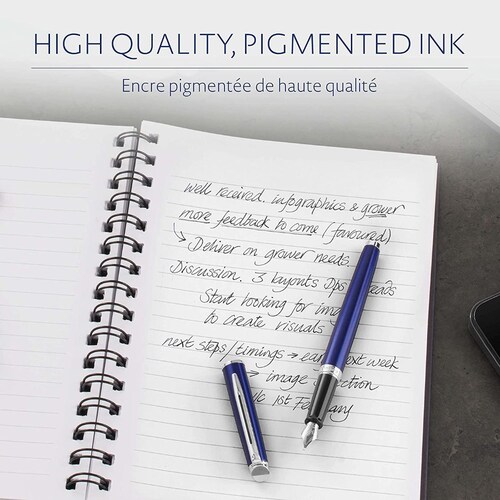 WATERMAN Cartuchos de Tinta estándar permanente, Color Negro
