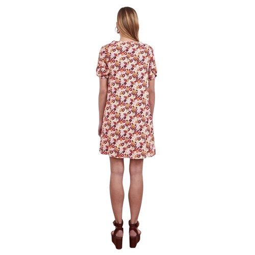 Vestido Estampado Floral Multicolor Talla 36 Chica Moda Mujer