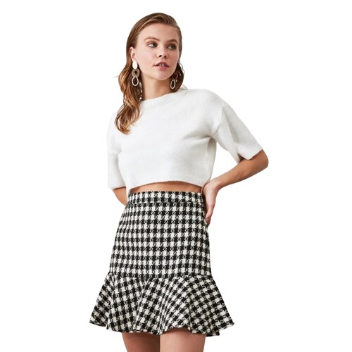 Falda Multicolor Con Diseño Talla Extra Chica 34