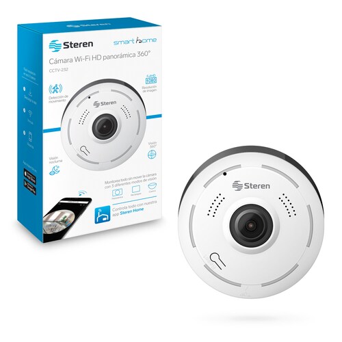 Steren - Cámara de seguridad Wi-Fi* Full HD 360 CCTV-232 