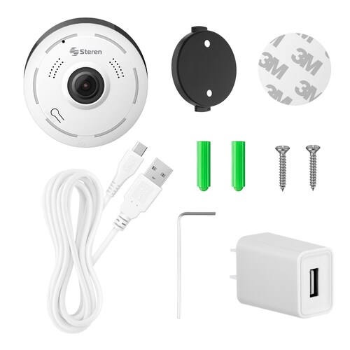 Steren - Cámara de seguridad Wi-Fi* Full HD 360 CCTV-232 