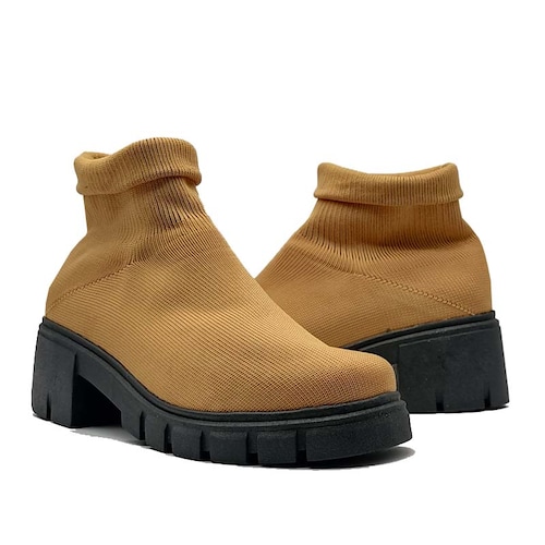 Botines 200 Jesse Love Café Miel Dama Mujer Niña Tacón Tela Cómodos