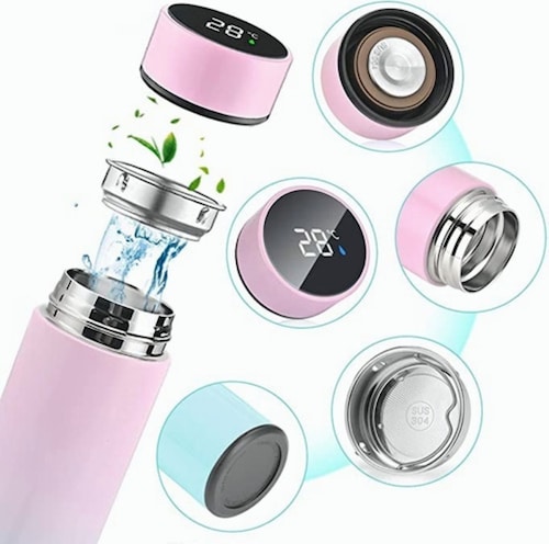 Termo Digital Inteligente De Acero Inoxidable 500ml. Multicolor 