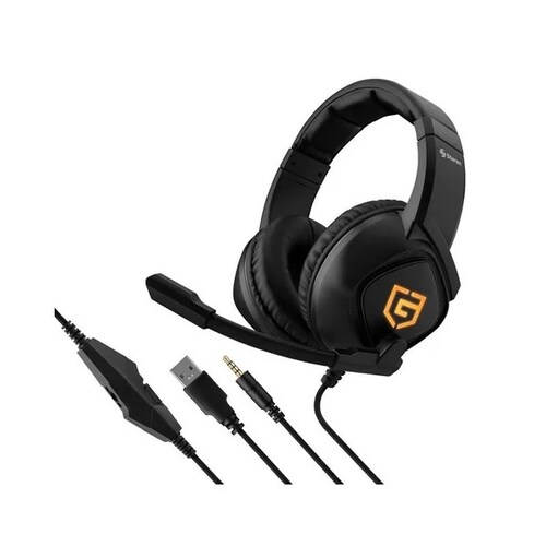 Audífonos Gamers 3.5mm Luces Led Negro C/ Micrófono Steren