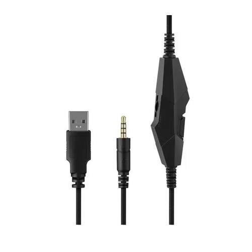 Audífonos Gamers 3.5mm Luces Led Negro C/ Micrófono Steren