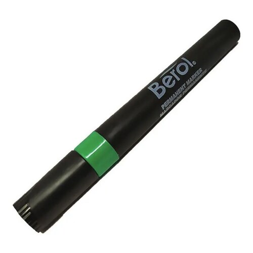 Marcador Permanente Berol Verde Punta Cincel 12 Pzs