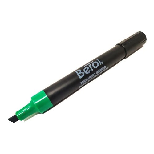 Marcador Permanente Berol Verde Punta Cincel 12 Pzs