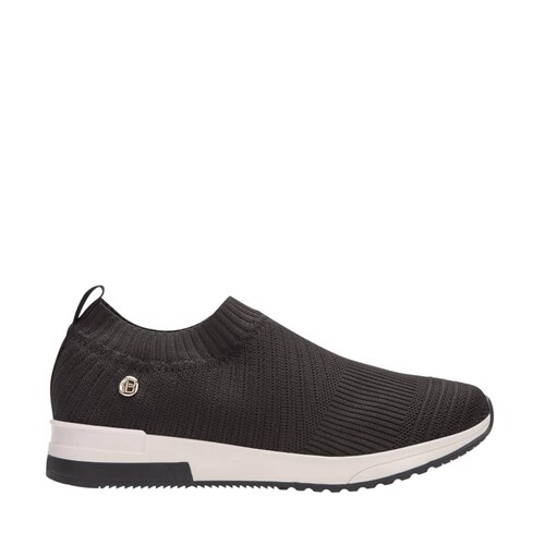 Tenis choclo casual urbanos slip on Belinda Peregrin de válvula, color negro, mod. 1013363