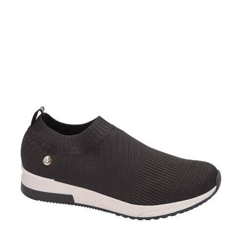 Tenis choclo casual urbanos slip on Belinda Peregrin de válvula, color negro, mod. 1013363