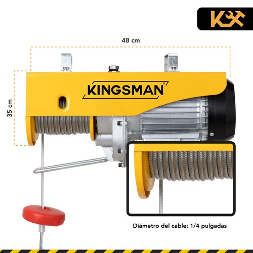 Polipasto Electrico Inalambrico Cable 20m 500 1000 Kg 220v