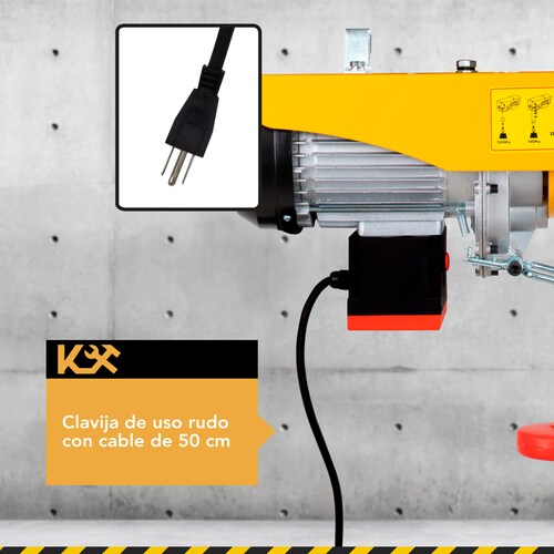 Polipasto Electrico Inalambrico Cable 20m 500 1000 Kg 220v