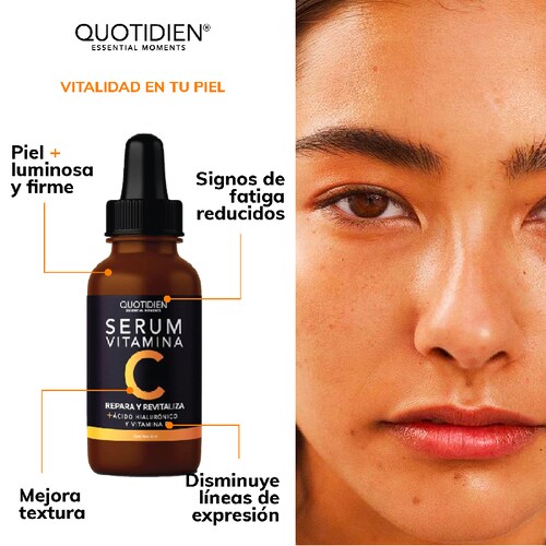 Kit Limpiador + Tónico + Serum Vitamina C + Serum Niacinamida + Suero Acido Hialuronico + Gel Contorno de Ojos Skin Care Facial Quotidien