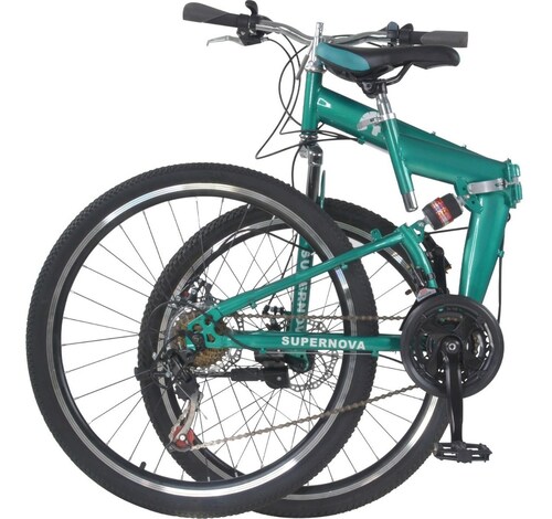 Bicicleta De Montaña Plegable R26 Freno De Disco 21 Vel Turquesa
