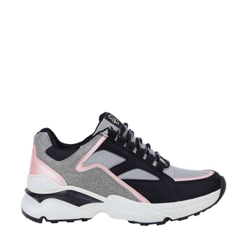 Tenis urbano chunky Belinda Peregrin color gris para mujer, mod. 992830