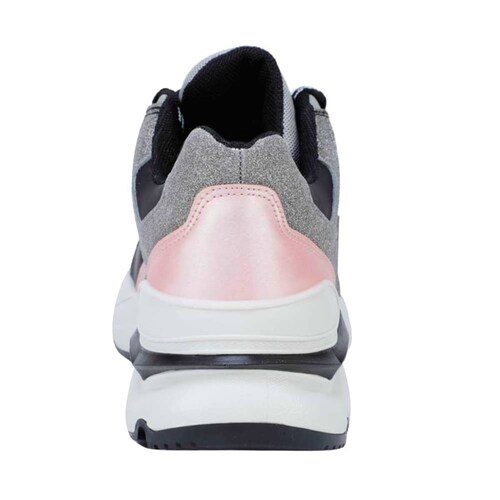 Tenis urbano chunky Belinda Peregrin color gris para mujer, mod. 992830
