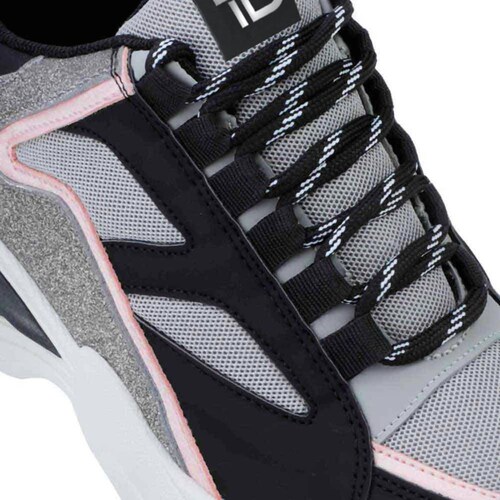 Tenis urbano chunky Belinda Peregrin color gris para mujer, mod. 992830