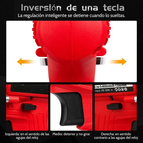 Taladro Atornillador Inalámbrico Con 2 Batería De Litio