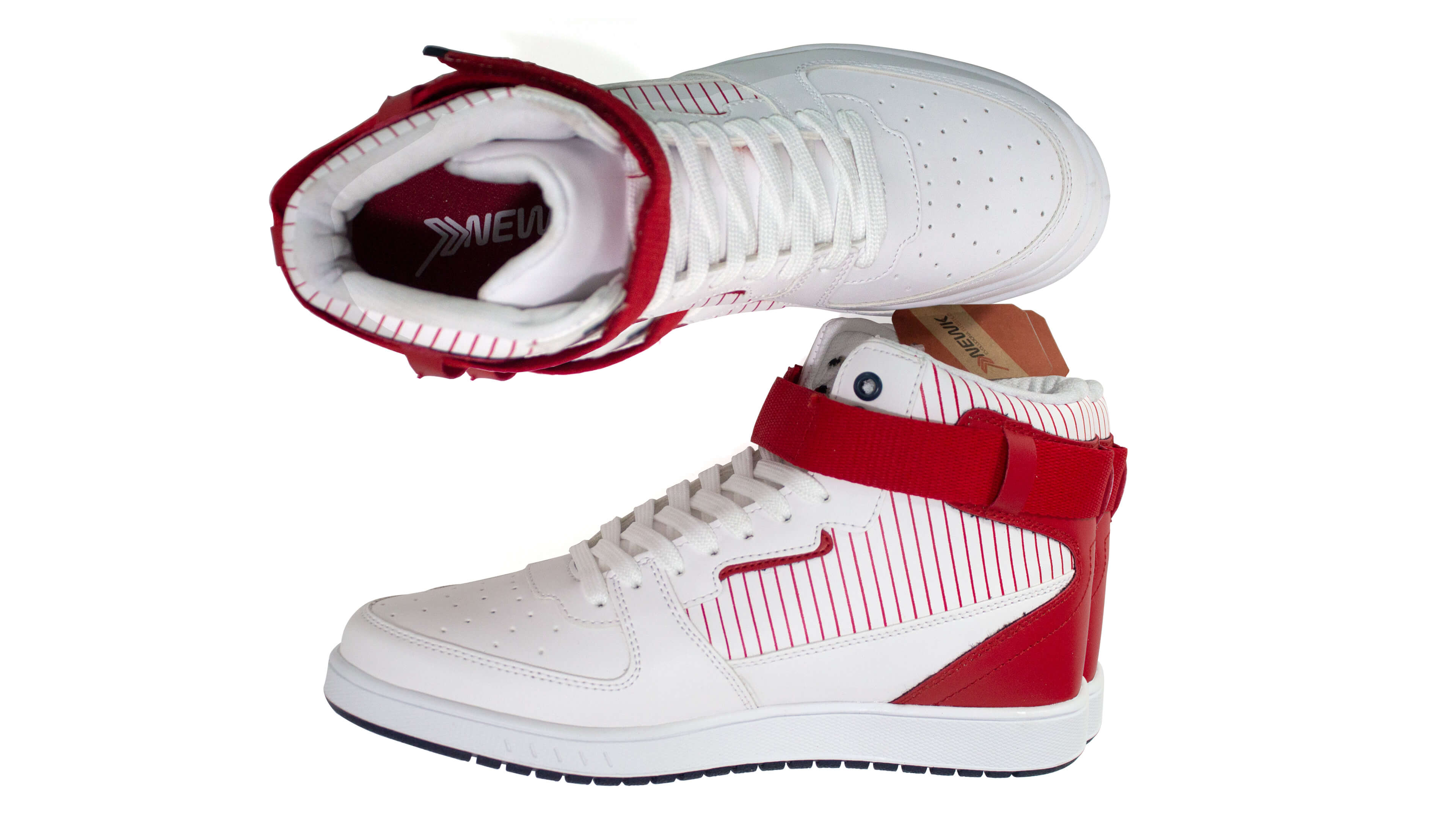 Tenis Newk Hombre Linea Jersey Color Blanco Rojo