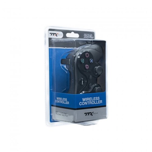 Control Inalambrico Wireless para PS2 Playstation 2 TTX TECH Negro