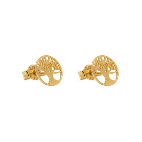Arete Árbol de la Vida Oro 14 Kilates.