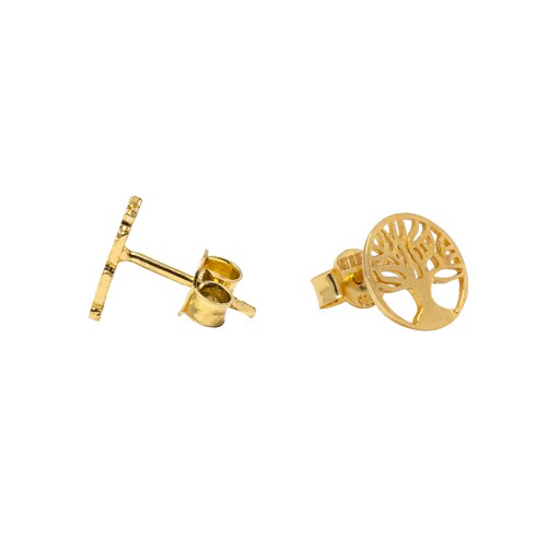 Arete Árbol de la Vida Oro 14 Kilates.