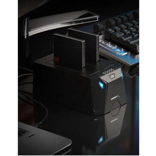 Docking USB C Sabrent EC-CH2B 2 Bahias 2.5/3.5/SSD Clonador