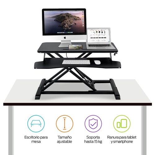 Escritorio de Pie para Computadora de Altura Ajustable Standing Desk Redlemon