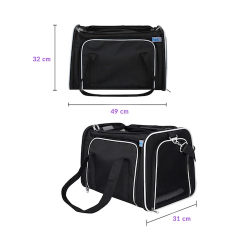 Transportadora Maleta y/o Mochila para Mascotas Pet Boutique Plegable, Expandible y con Ventilación, ideal para viajes en avión, coche o paseos
