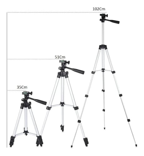 Tripie Aluminio para camara o celular