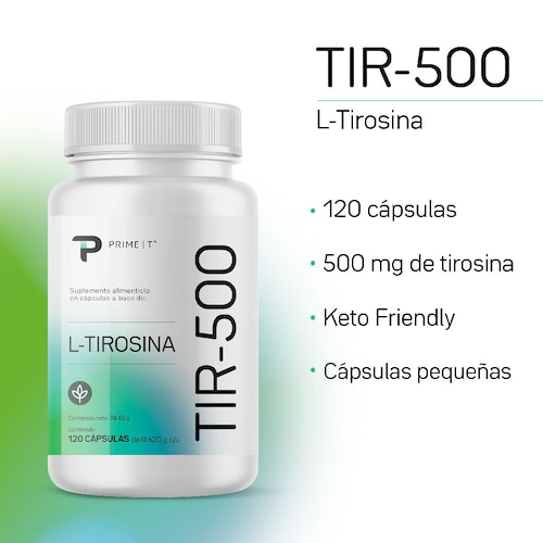 Tirosina TIR-500 120 cápsulas de 620 mg c/u