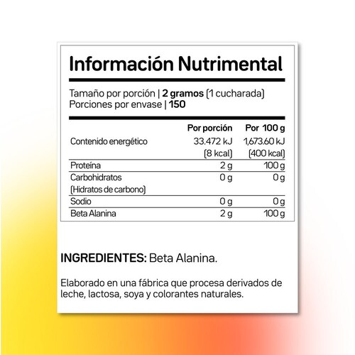 Beta Alanina B-ALANINA Primetech 300 g sin sabor
