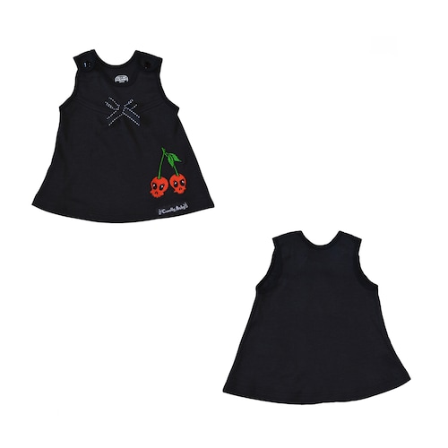 Vestido de calaveras bordado para bebés niñas.