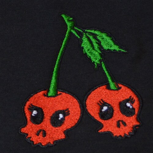 Vestido de calaveras bordado para bebés niñas.