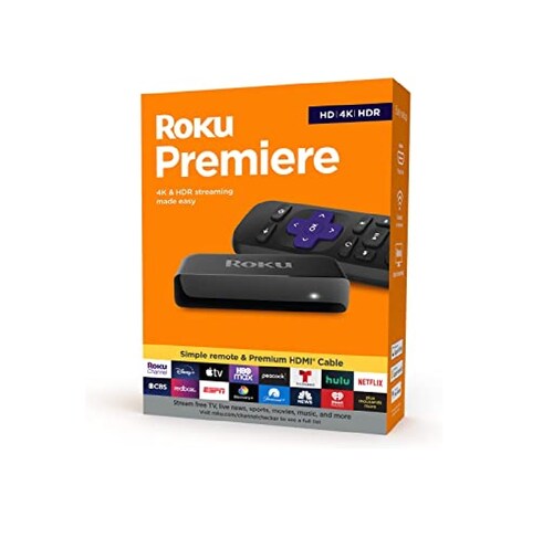 Roku Reproductor Multimedia Premiere 3920RW 4K Ultra HD WiFi HDMI negro tv pantalla cable video