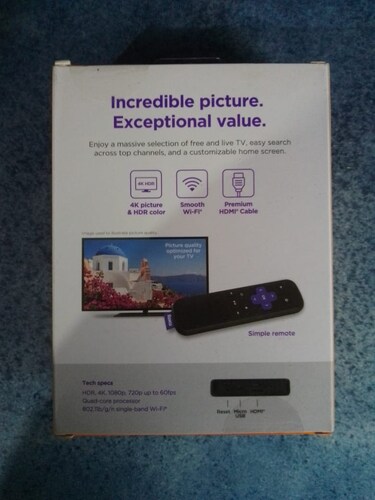 Reproductor Multimedia Premiere Roku 3920RW 4K Ultra HD WiFi HDMI