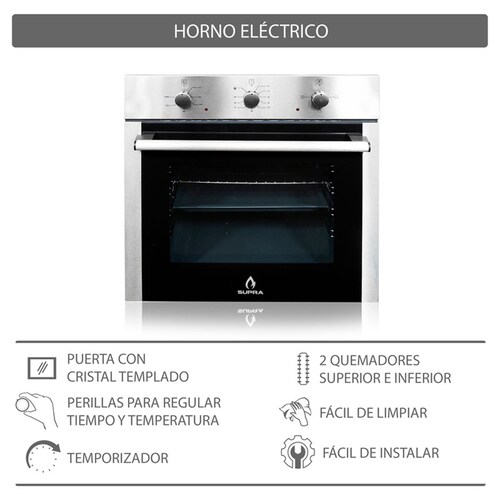 Horno Eléctrico Empotrable Supra De 56l En Acero Inoxidable