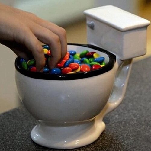 Taza De Ceramica Para Café En Forma De Inodoro Sanitario Wc